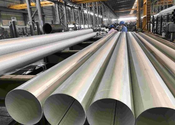 ΠΟΙΟΤΗΤΑ  Polished Stainless Steel Pipe Tubing Round For Gas Pipeline / Building εργοστάσιο
