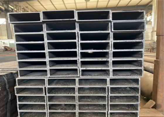 Κοίλα τμήματα χάλυβα S235JR 15-1000mm OD Μαύρα Ορθογώνια